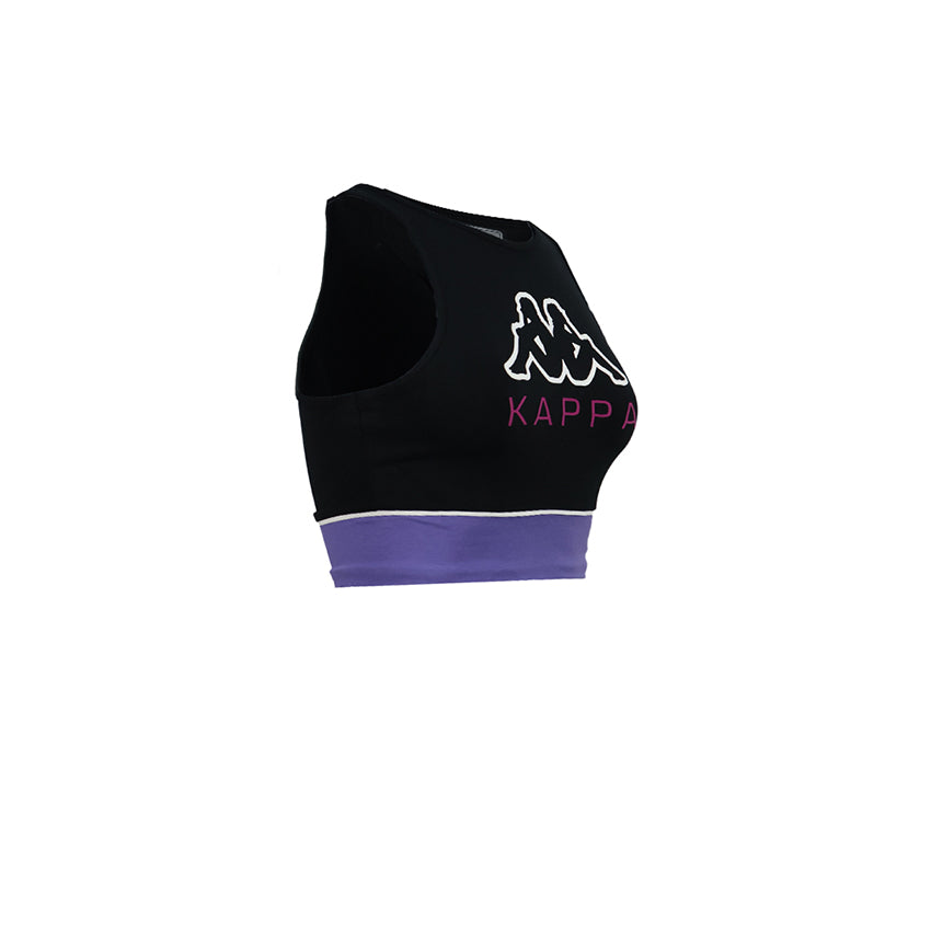 Sports Logo Women's Crop Top - Black Purple