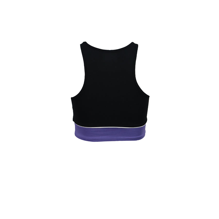 Sports Logo Women's Crop Top - Black Purple